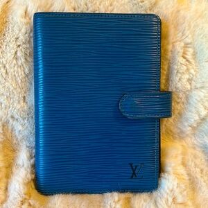 Louis Vuitton Blue Epi Agenda PM Leather Notebook Cover